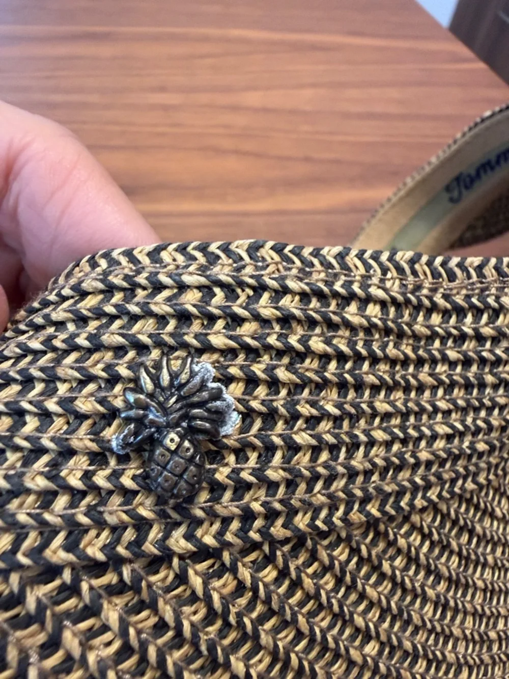 Tommy Bahama Woven Straw Visor in Natural/Tan - Picture 6 of 6